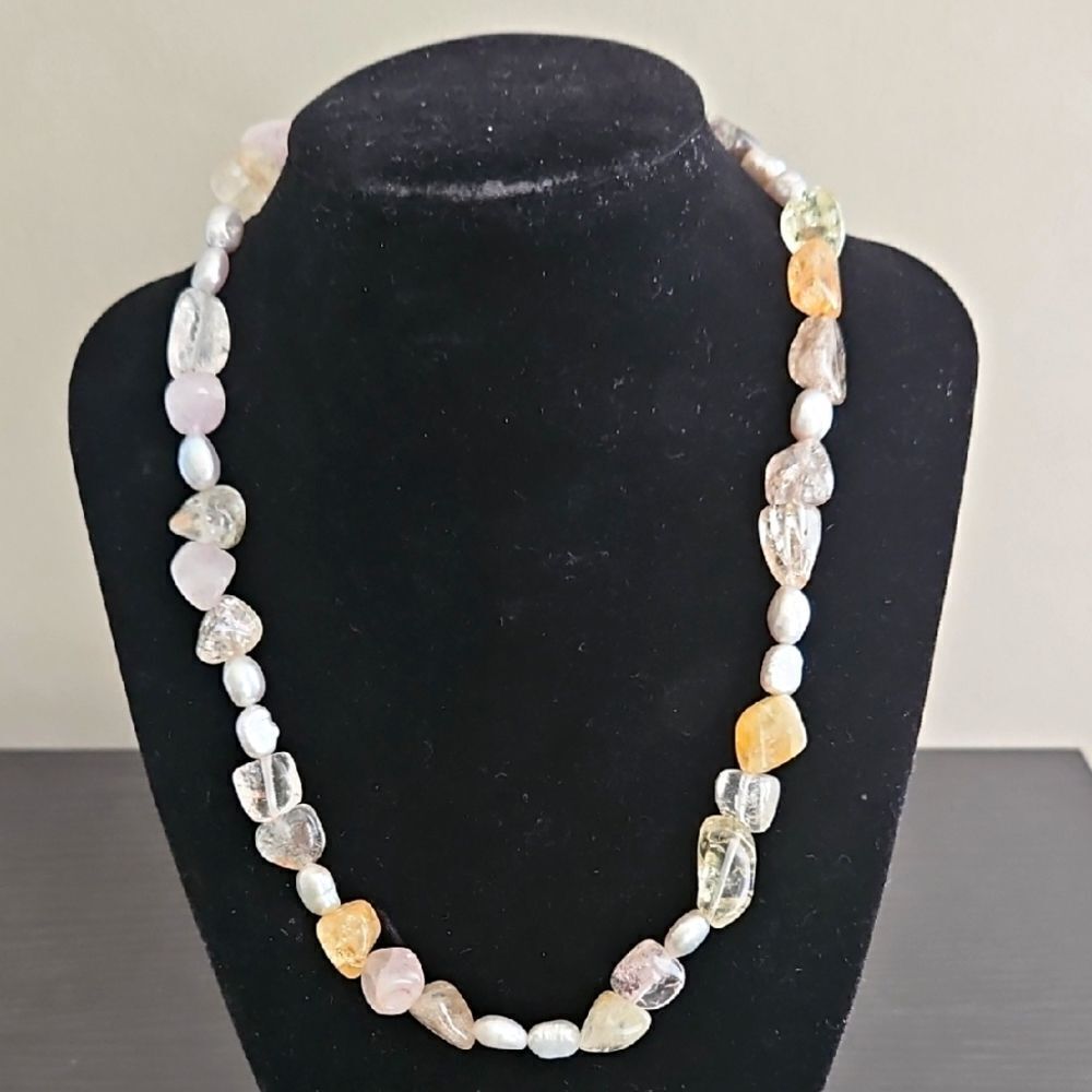 Vintage Multi-Color Gemstone Necklace
